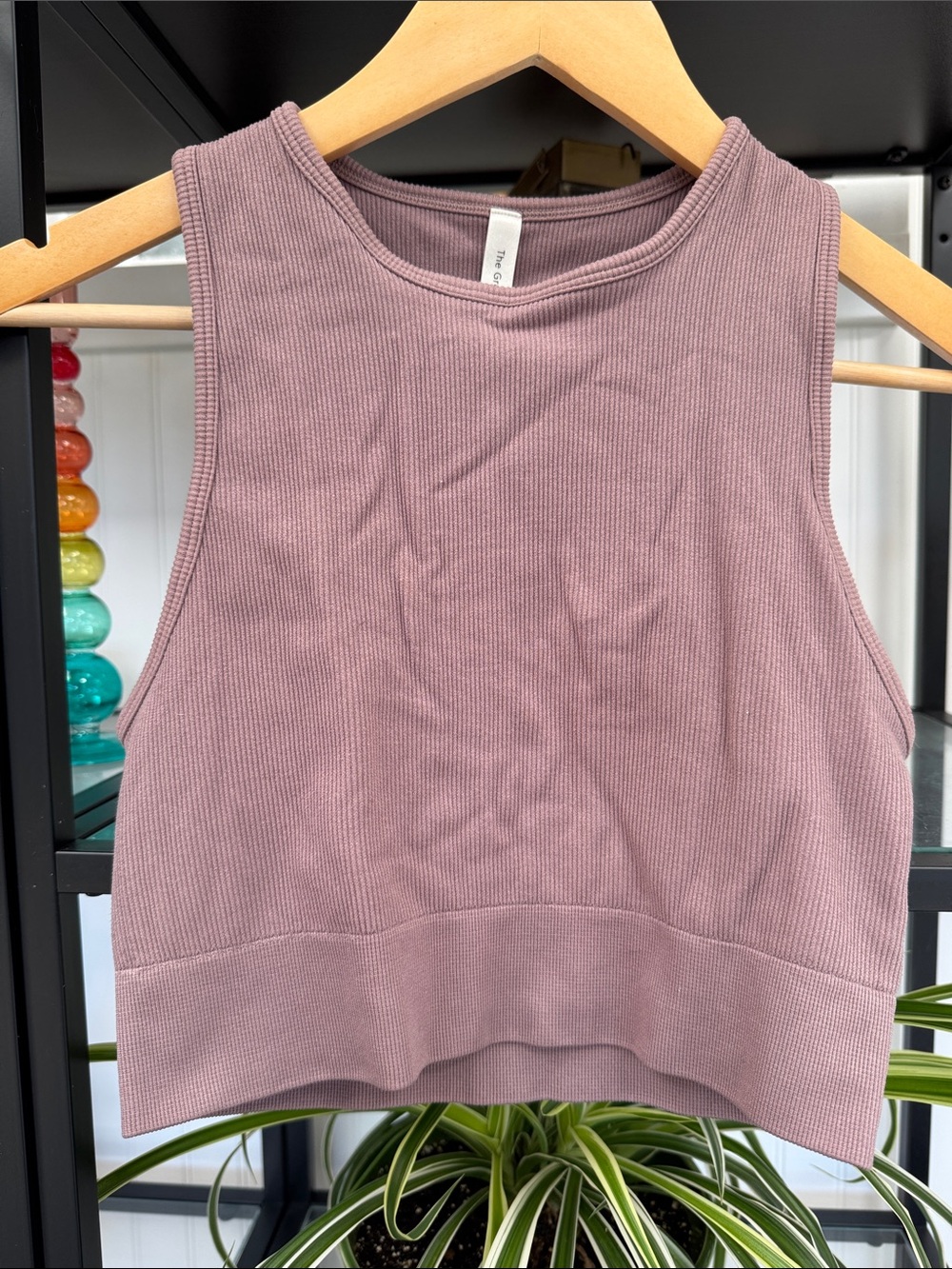 Aritzia, The Group by Babaton Ribbed Crop Tank - Dusty Mauve